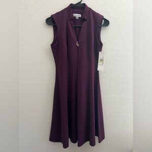 Calvin Klein Deep Purple Midi Dress